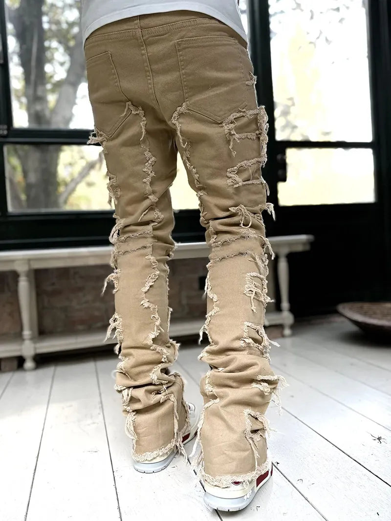 Ins Fringes Ripped Trousers Individual