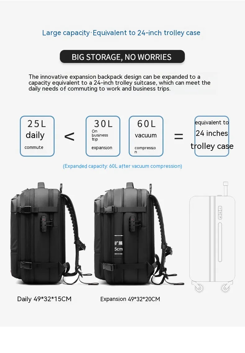 Travel Backpack Men's Business Multifunction