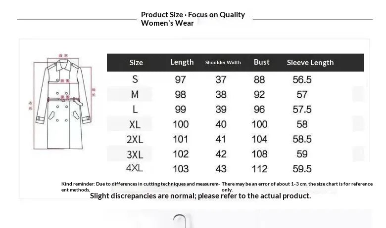 Double-breasted Mid-length Tie Trench Coat