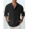New Men's Casual Blouse Cotton
