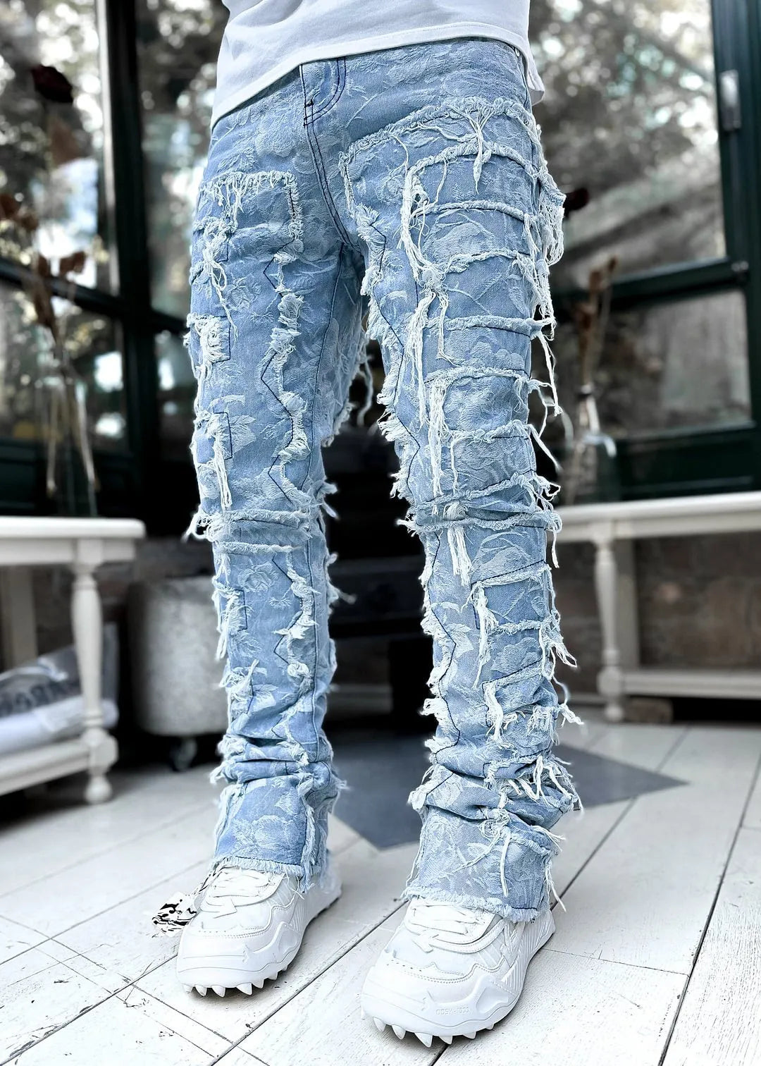 Ins Fringes Ripped Trousers Individual