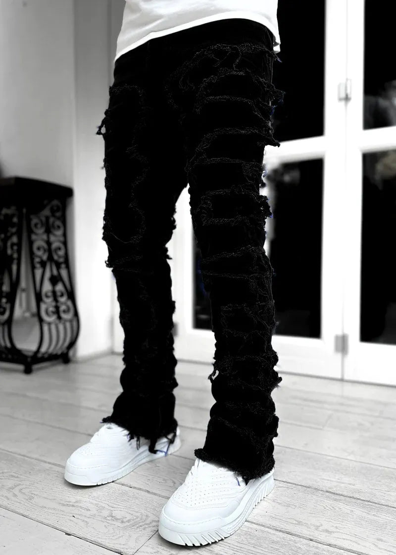 Ins Fringes Ripped Trousers Individual