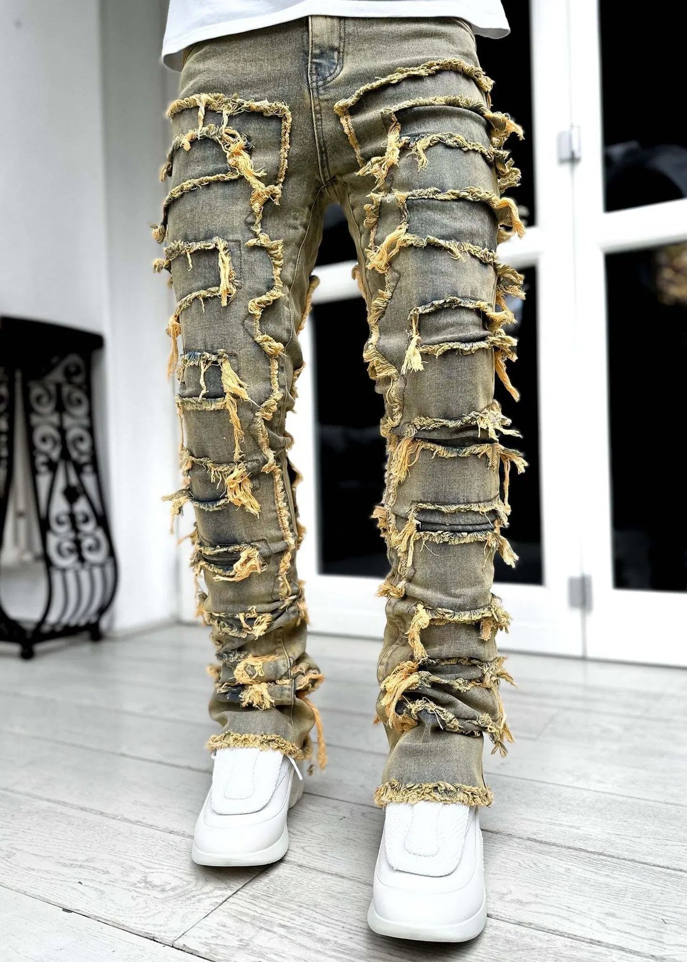 Ins Fringes Ripped Trousers Individual