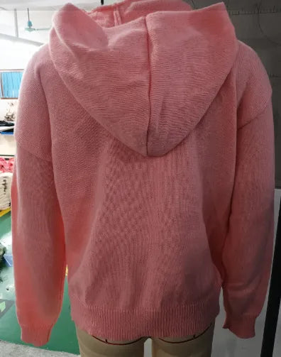 Ins Button Hooded Sweater Fashion