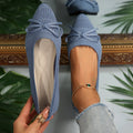 Bow Knitted Loafers Ins Fashion