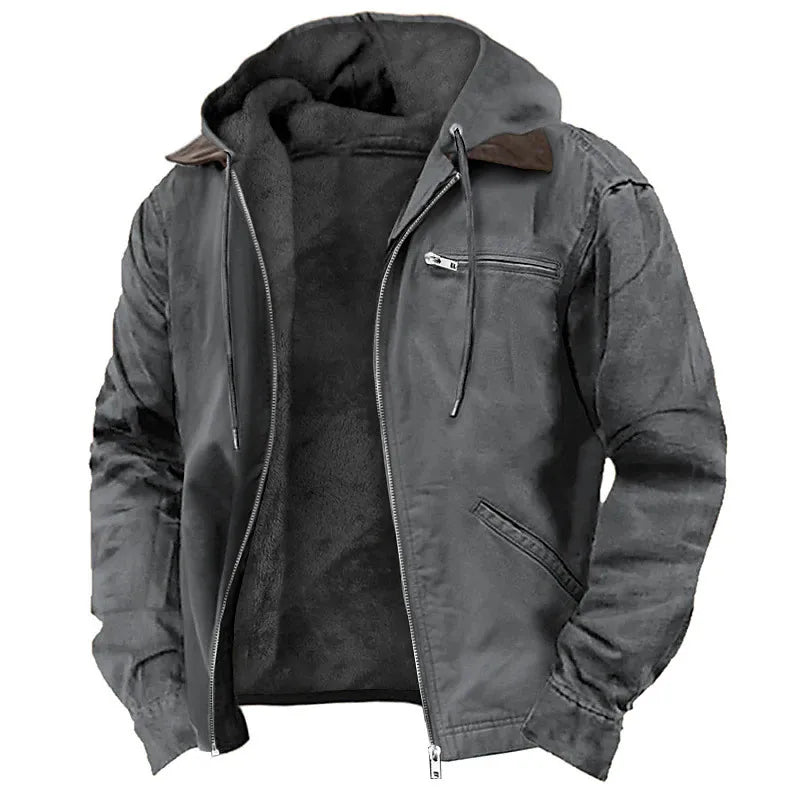 Winter Hooded Coat With